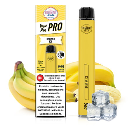 Dinner Lady pro - Banana Ice 20mg usa e getta