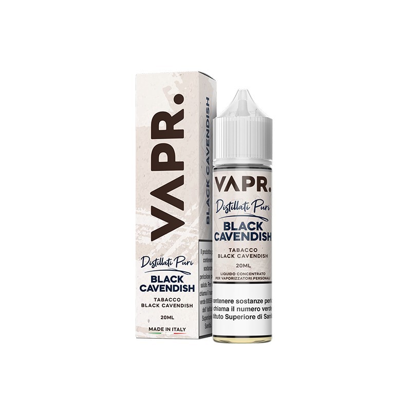 VAPR. Black Cavendish - Distillati Puri - Mix and Vape 20ml